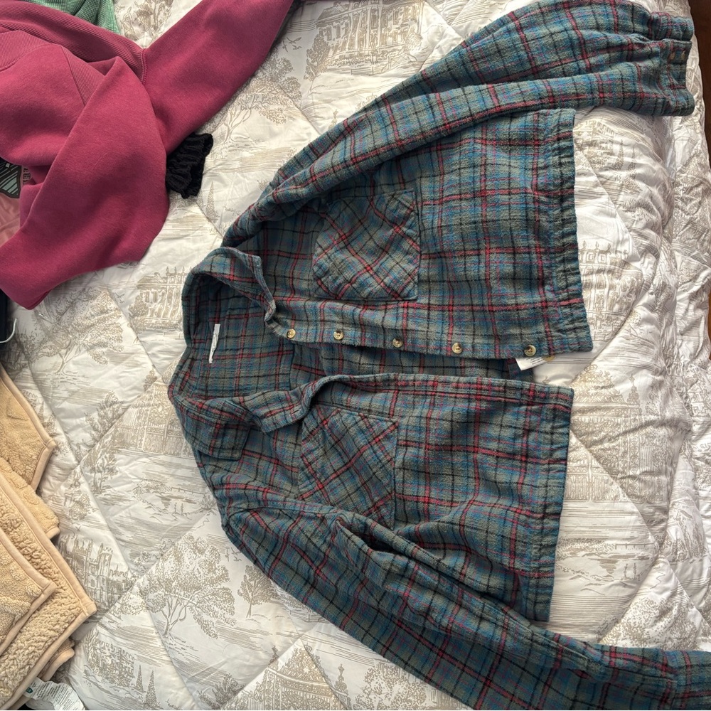 O'Neill Blue Plaid Utility Jacket